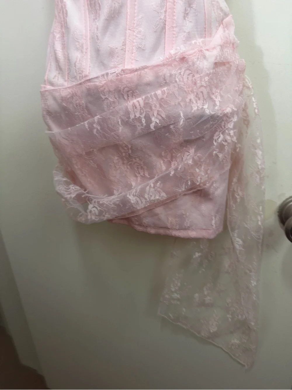 N/A pink strapless